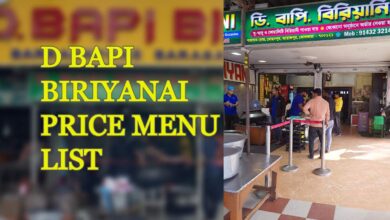Barrackpore D Bapi Biriyani Price and Menu Card List