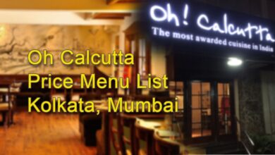 Oh Calcutta Price Menu List in Kolkata,Mumbai