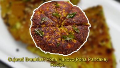 Poha Handvo(Poha Pancake) Recipe and Poha Handvo(Poha Pancake) Ingredients and Steps.