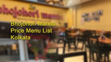 Bhojohori Manna Price Menu List Kolkata